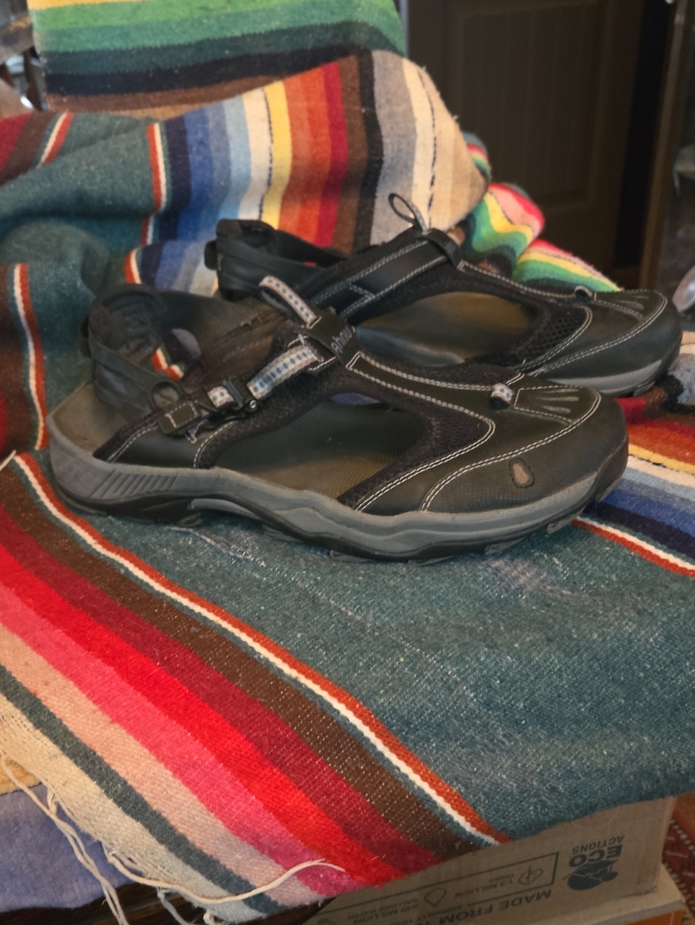 Ahnu hi performance, Trinity II Hiking, Sports Shoes, black, grey, Leather, Mesh